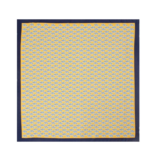 Yellow Micro-Drop Silk Scarf