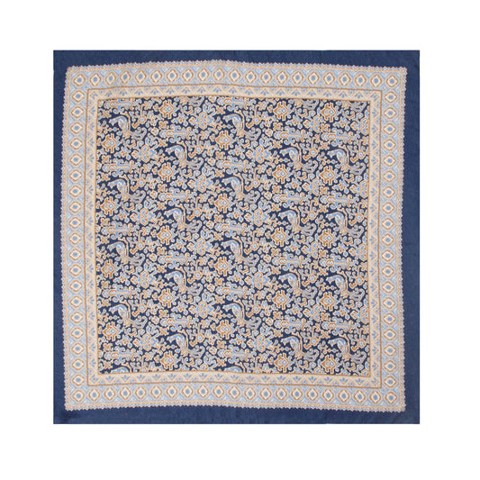 Sapphire Baroque Interlace Silk Scarf