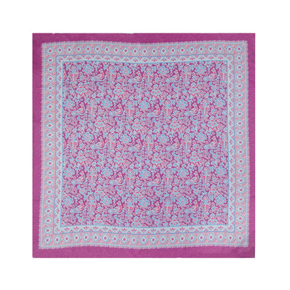 Purple Baroque Interlace Silk Scarf